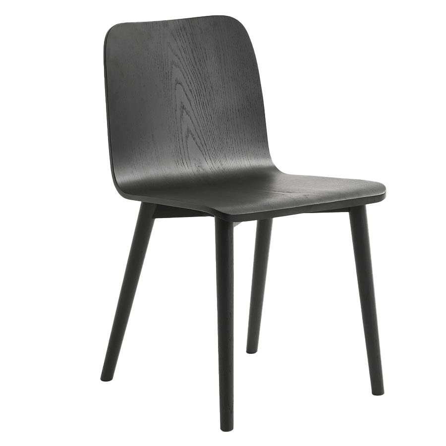 Tami oak dining chair black