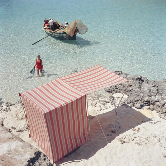 Slim Aarons 'Marietine Birnie Blue Lagoon' photographic print