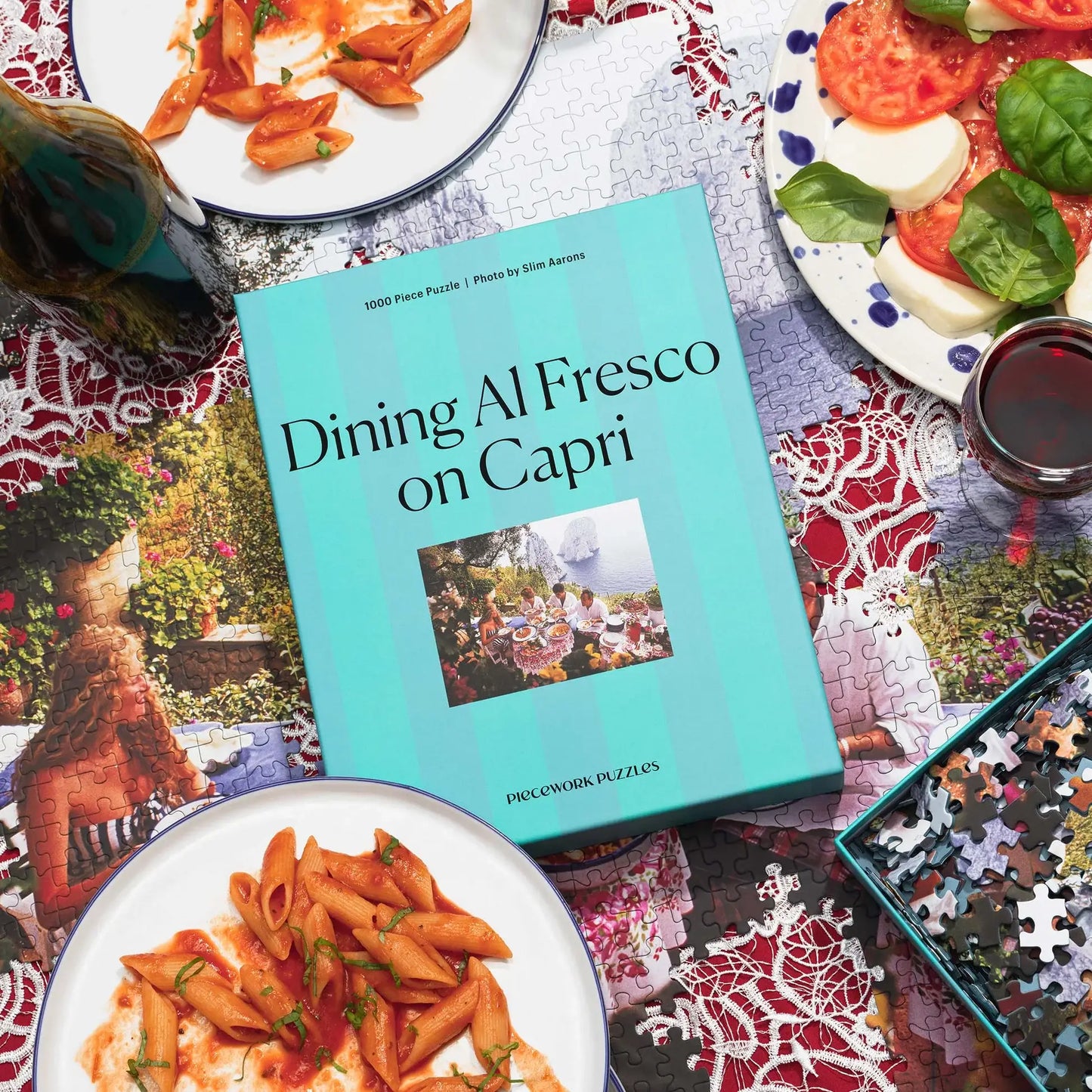 1000-piece Slim Aarons jigsaw puzzle Dining Al Fresco on Capri