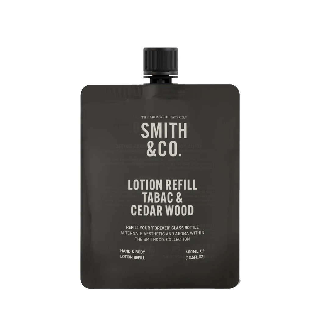 Smith & Co hand and body lotion refill tabac & cedarwood