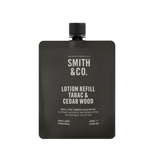 Smith & Co hand and body lotion refill tabac & cedarwood