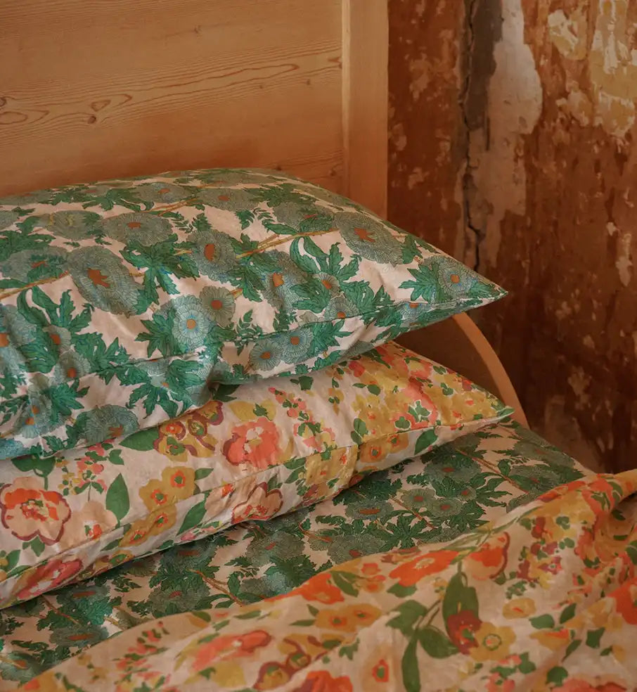 SOW Joan floral linen pillowcase set
