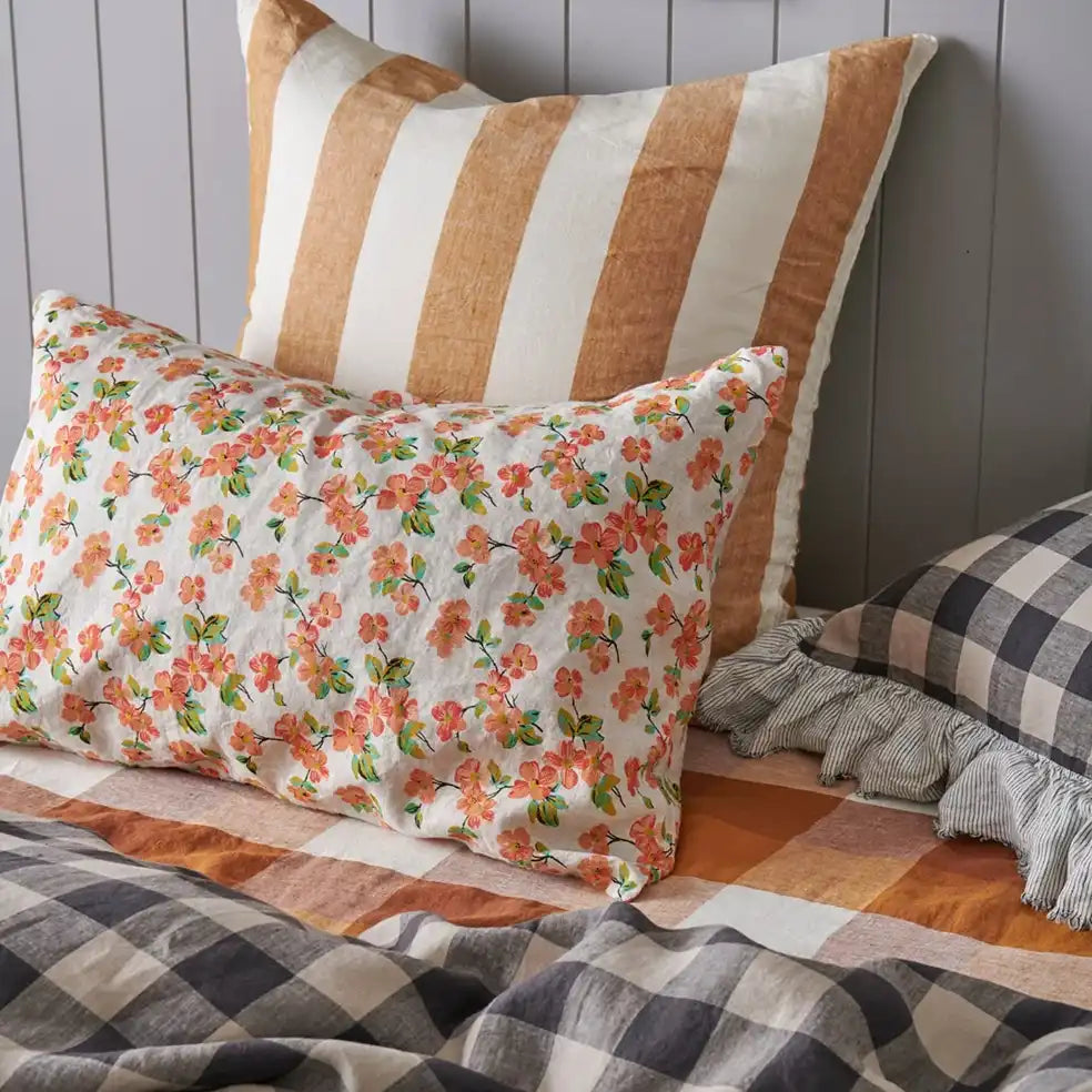 SOW Elma floral linen pillowcase set