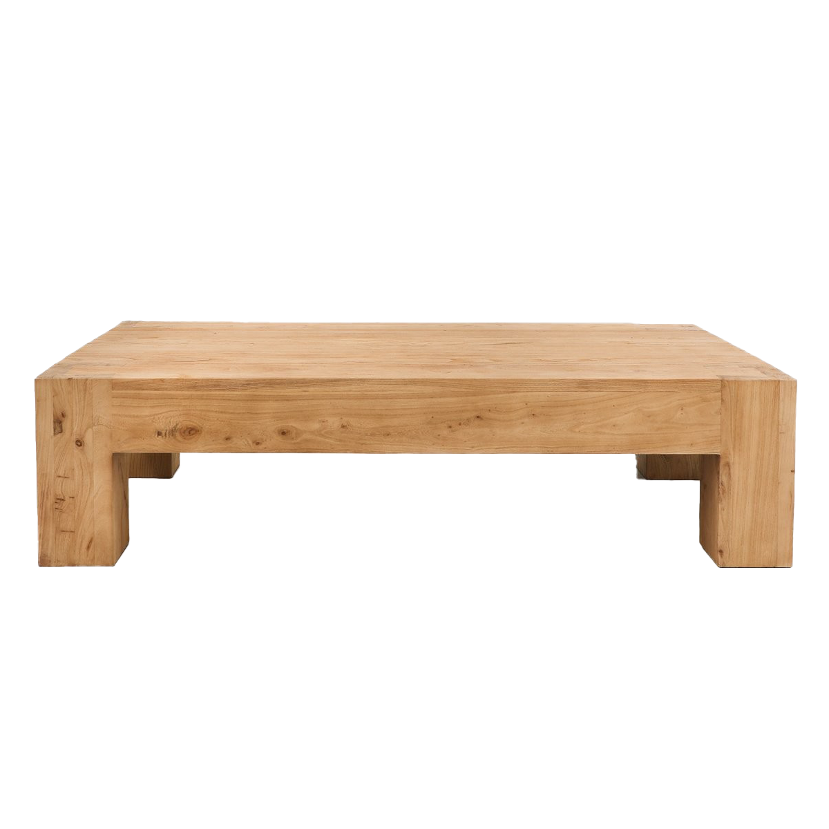 Solid elm rectangular coffee table 150cm
