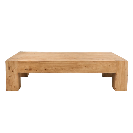 Solid elm rectangular coffee table 150cm