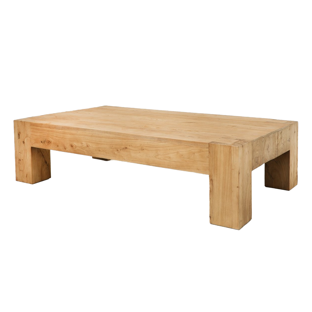 Solid elm rectangular coffee table 150cm