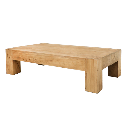Solid elm rectangular coffee table 150cm