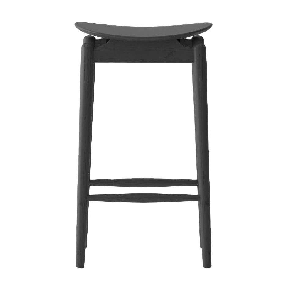 Solid oak bar stool black 67cm
