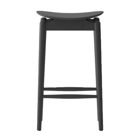 Solid oak bar stool black 67cm
