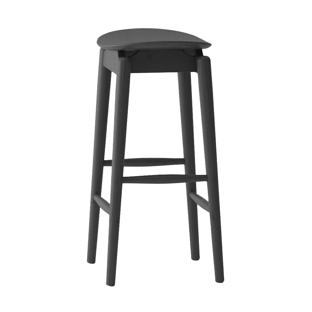 Solid oak bar stool black 67cm