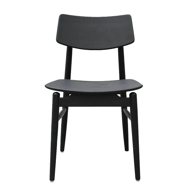 Oscar solid oak dining chair black