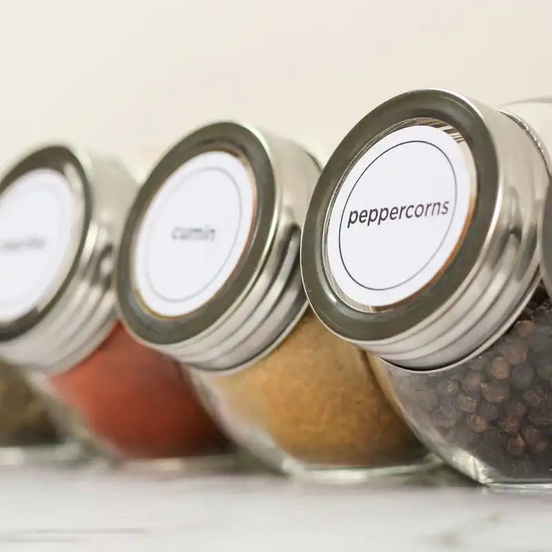Spice jar adhesive labels pack of 60