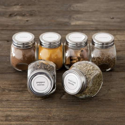 Spice jar adhesive labels pack of 60