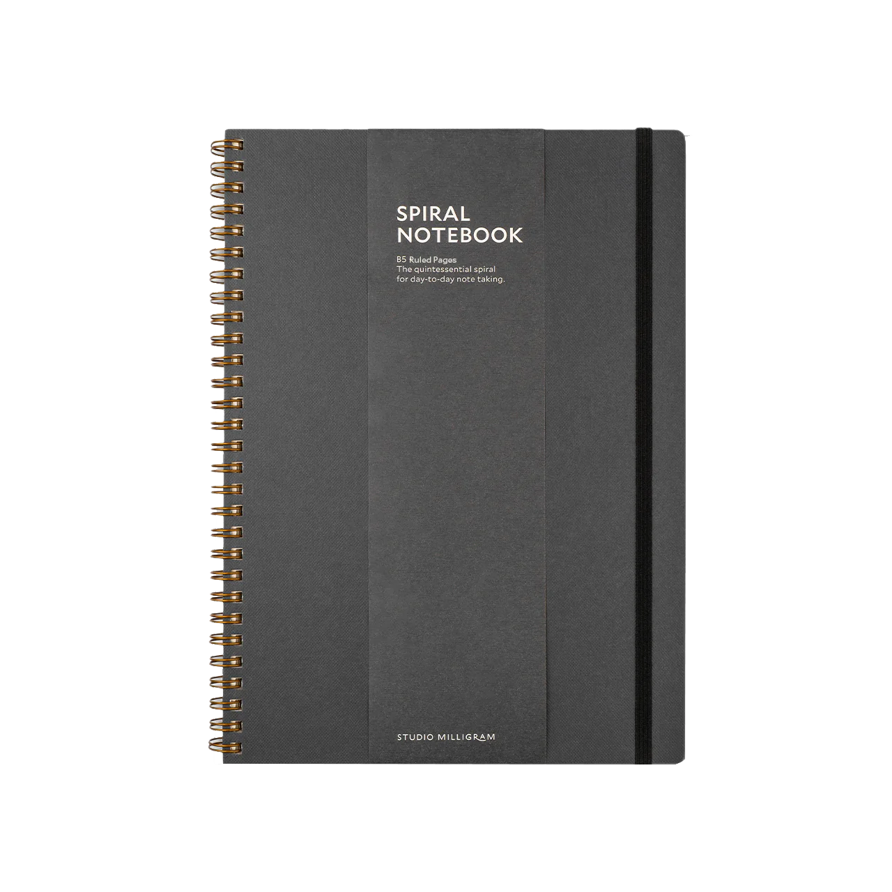 Spiral bound lined notebook charcoal – green with envy nz