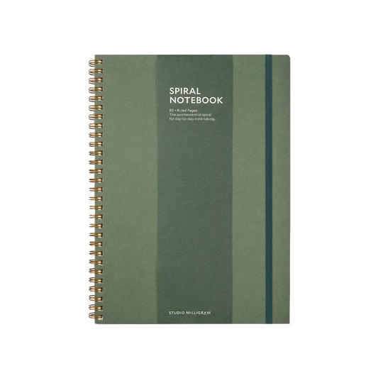 Spiral bound lined notebook forest