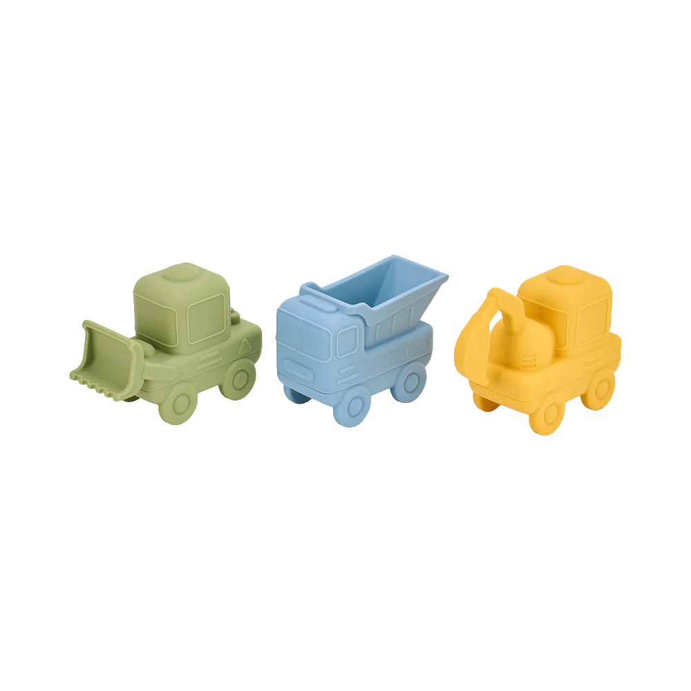 Squeezy trucks bath toy set of 3