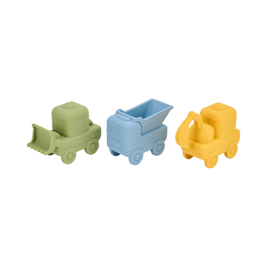 Squeezy trucks bath toy set of 3