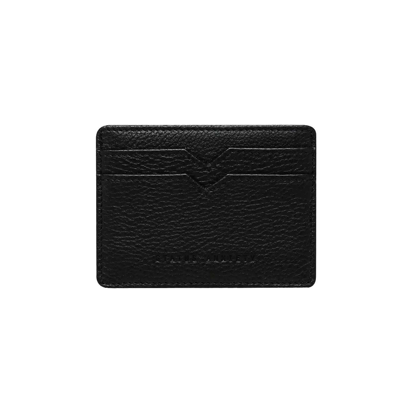 Leather card holder black
