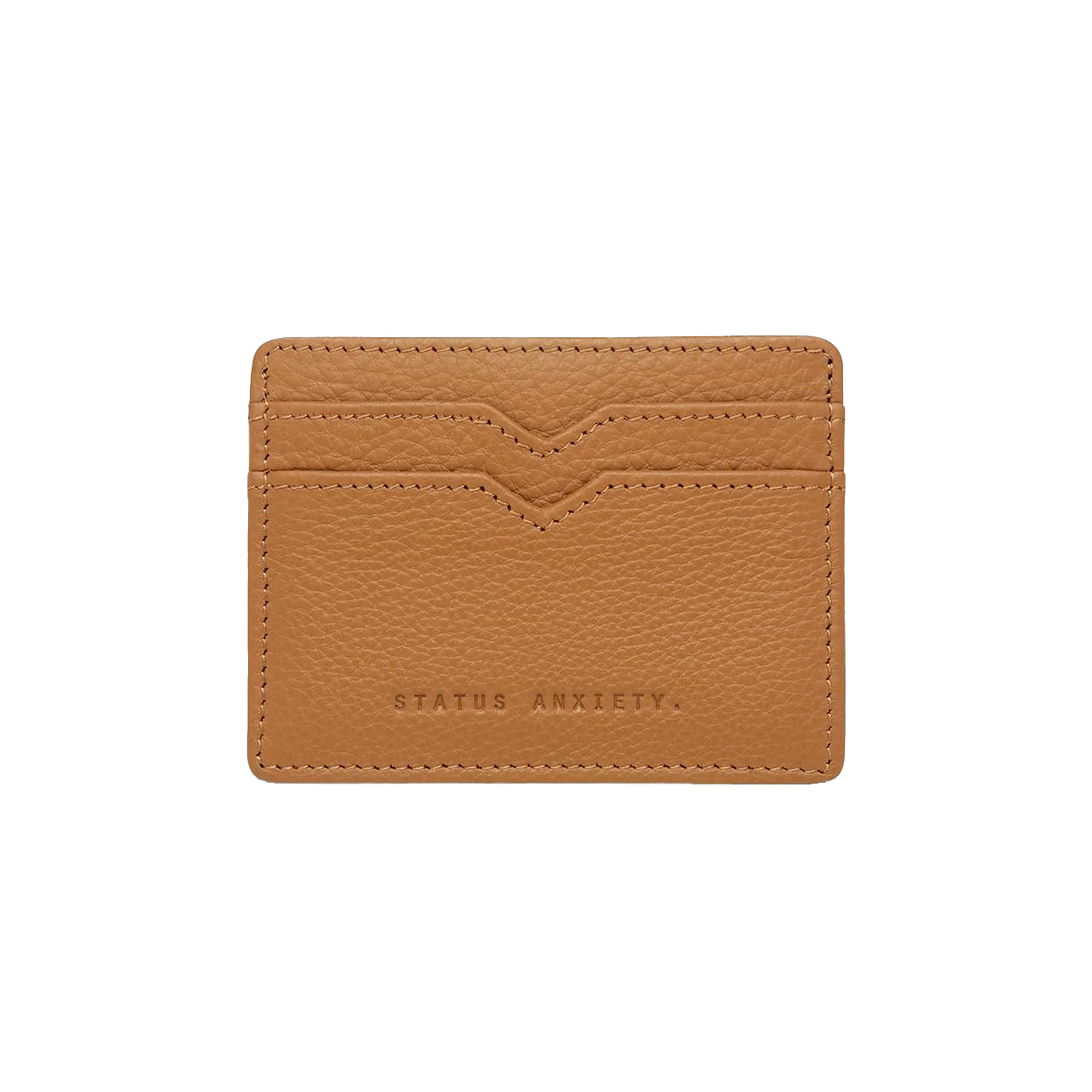 Leather card holder tan