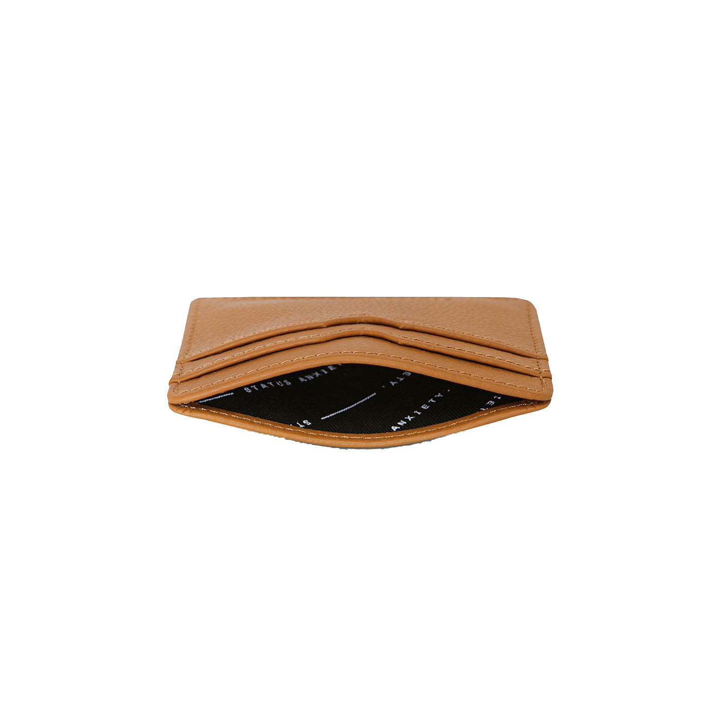 Leather card holder tan