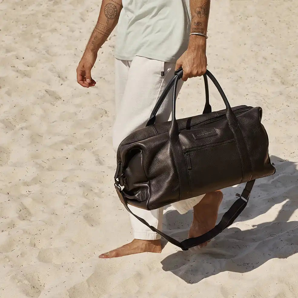 Status Anxiety everything I wanted duffle bag leather cocoa