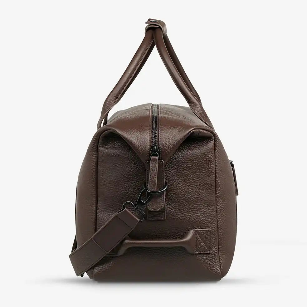 Status Anxiety everything I wanted duffle bag leather cocoa