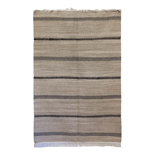 Stonewashed cotton floor rug 120 x 180cm