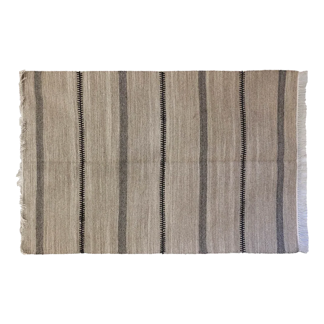 Stonewashed cotton floor rug 120 x 180cm