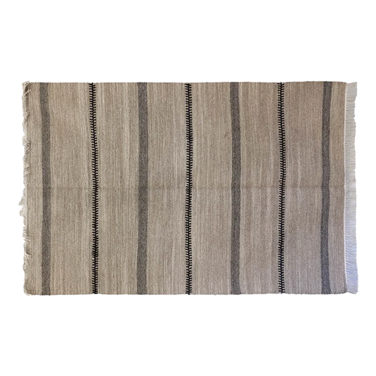 Stonewashed cotton floor rug 120 x 180cm