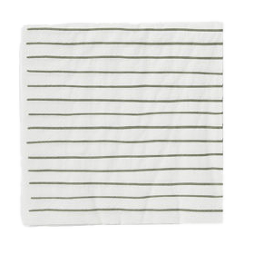 Stripe dinner  paper napkins olive stripe (20)