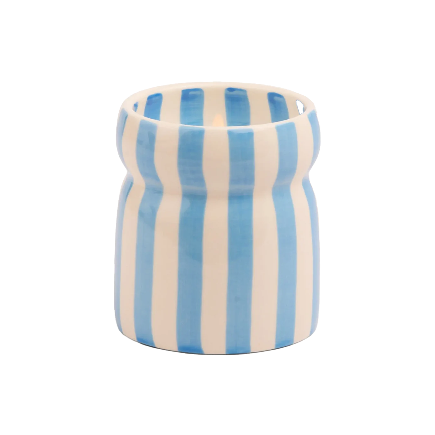 Striped ceramic soy candle Lost at Sea