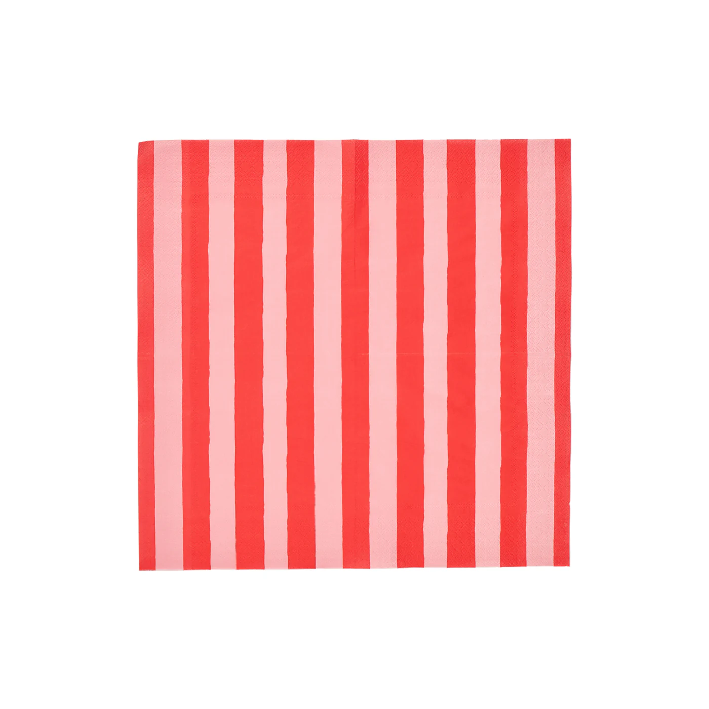 Striped paper napkins red & pink