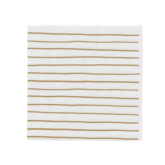 Stripe dinner paper napkins mustard stripe (20)