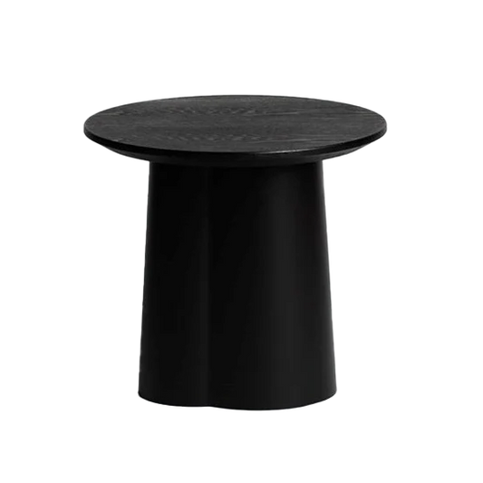 Stuart round side table black