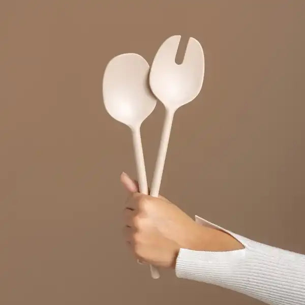 Melamine salad servers biscotti