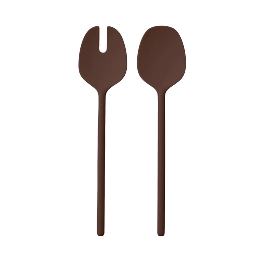 Melamine salad servers cocoa