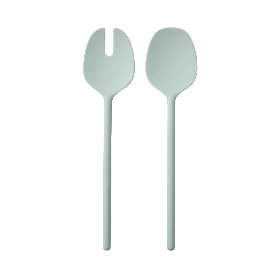 Melamine salad servers eucalyptus