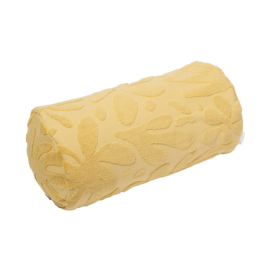 SunnyLife inflatable towelling beach pillow golden mustard
