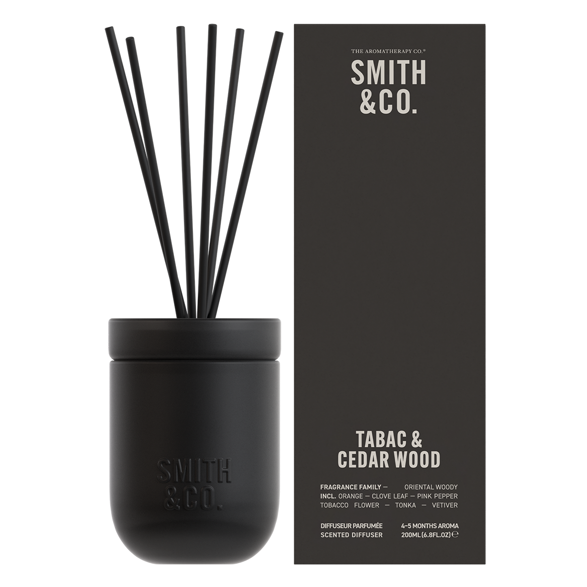 Smith & Co diffuser tabac & cedar wood 200ml