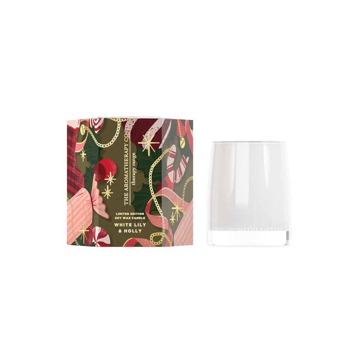 Smith & Co mini candle white lily & holly 80g