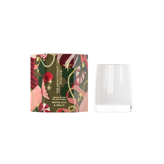 Smith & Co mini candle white lily & holly 80g