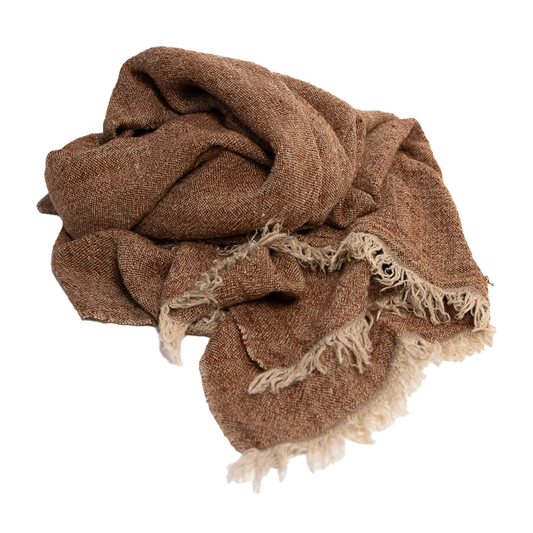 Tabako linen throw 140 x 200cm tobacco
