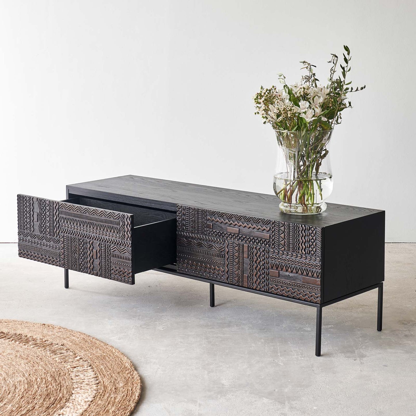 Tabwa teak entertainment unit 160cm