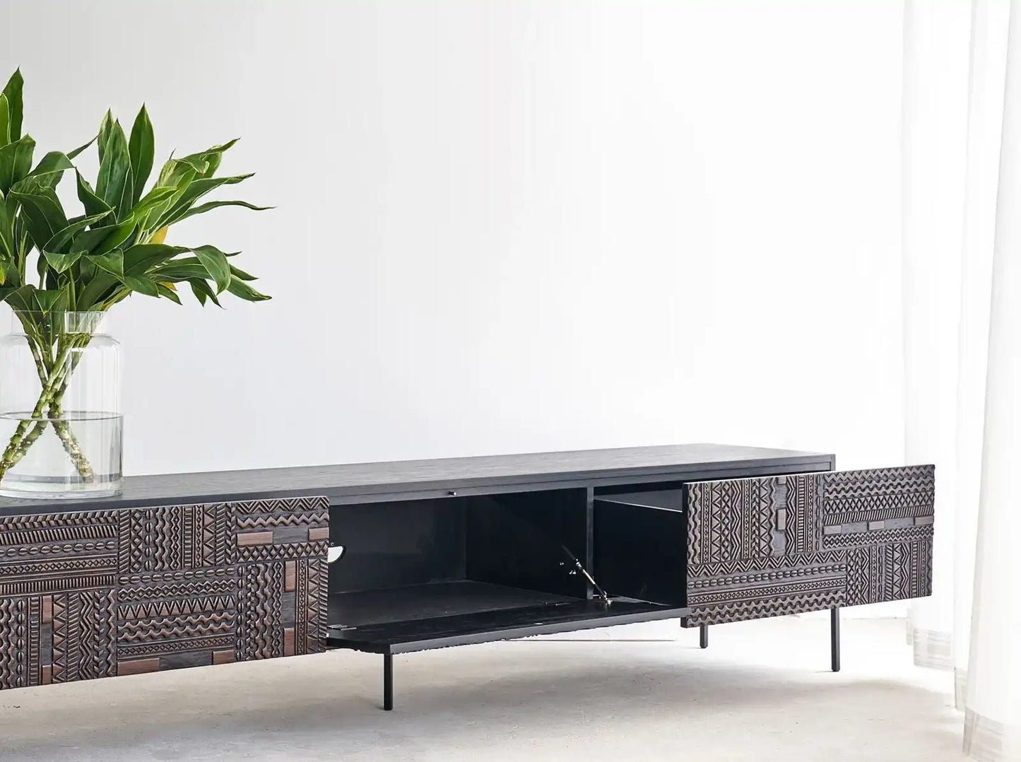 Tabwa teak entertainment unit 240cm