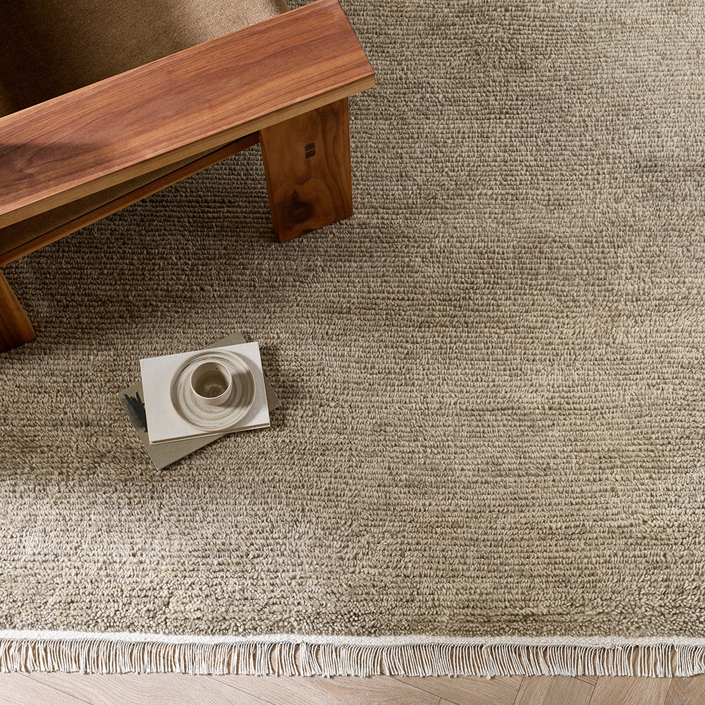 Tanami NZ wool floor rug fossil