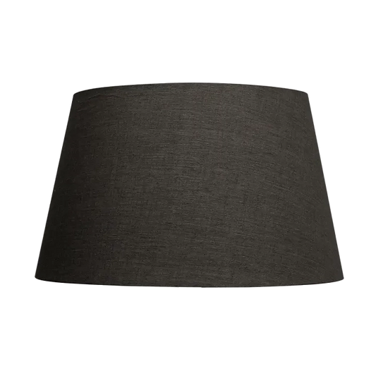 Tapered linen shade black 40cm