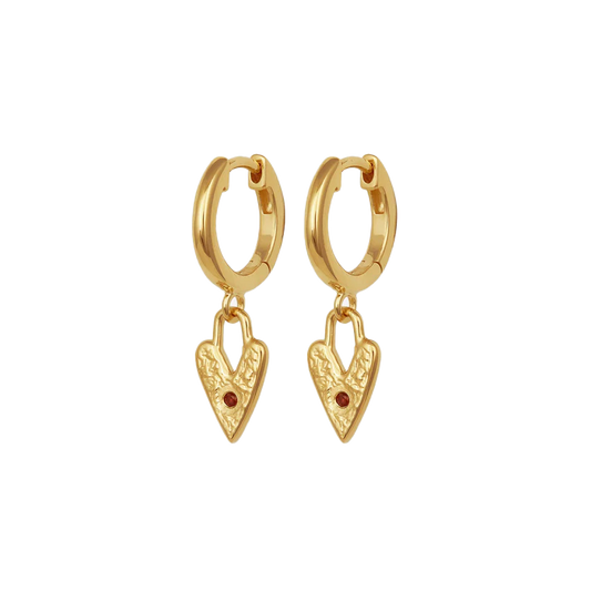 Temple of the Sun lover earrings gold