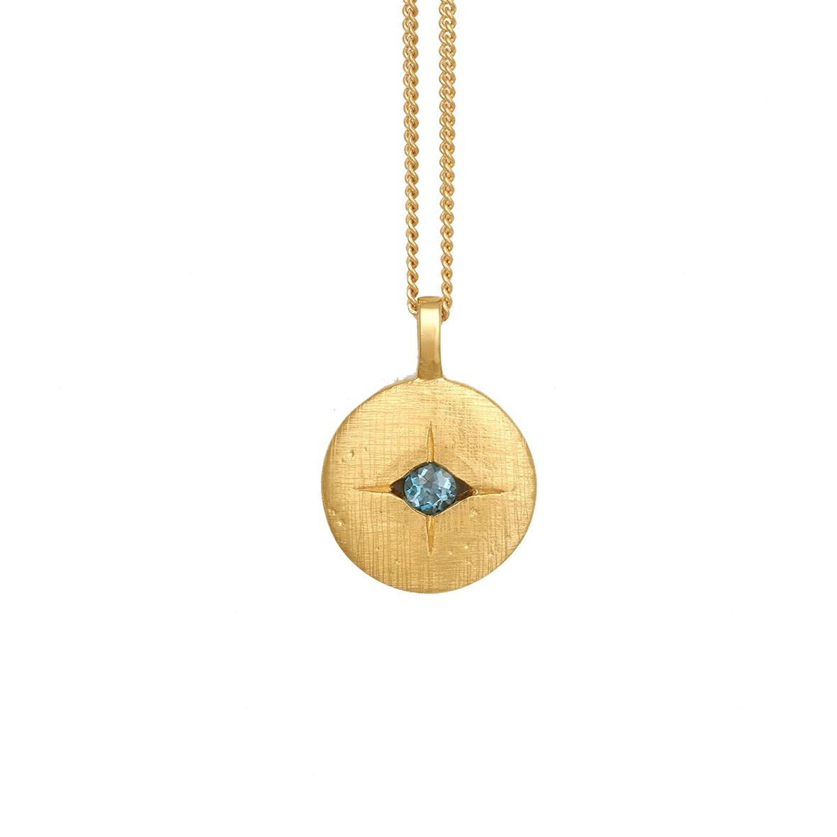 Temple of the Sun Mavi eye necklace gold