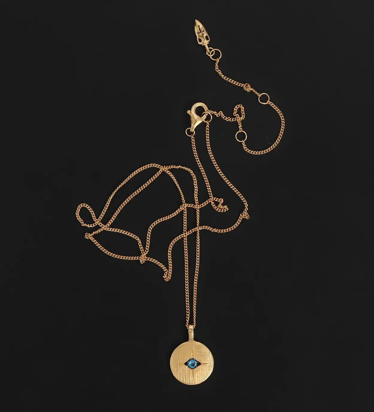 Temple of the Sun Mavi eye necklace gold