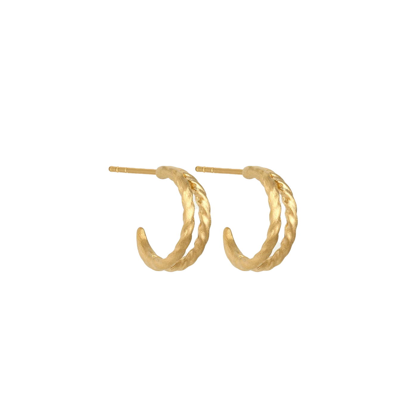 Temple of the Sun Priam split hoop earrings gold